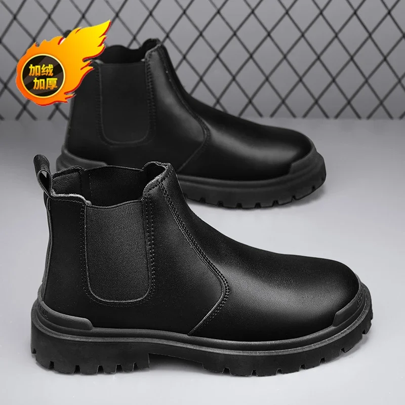 Ankle Boots Casual Sneaker Casual Shoes Leather Shoes Male Sneakers Loafers Sports and Leisure Work Wear Men\'s Autumn Sneakers