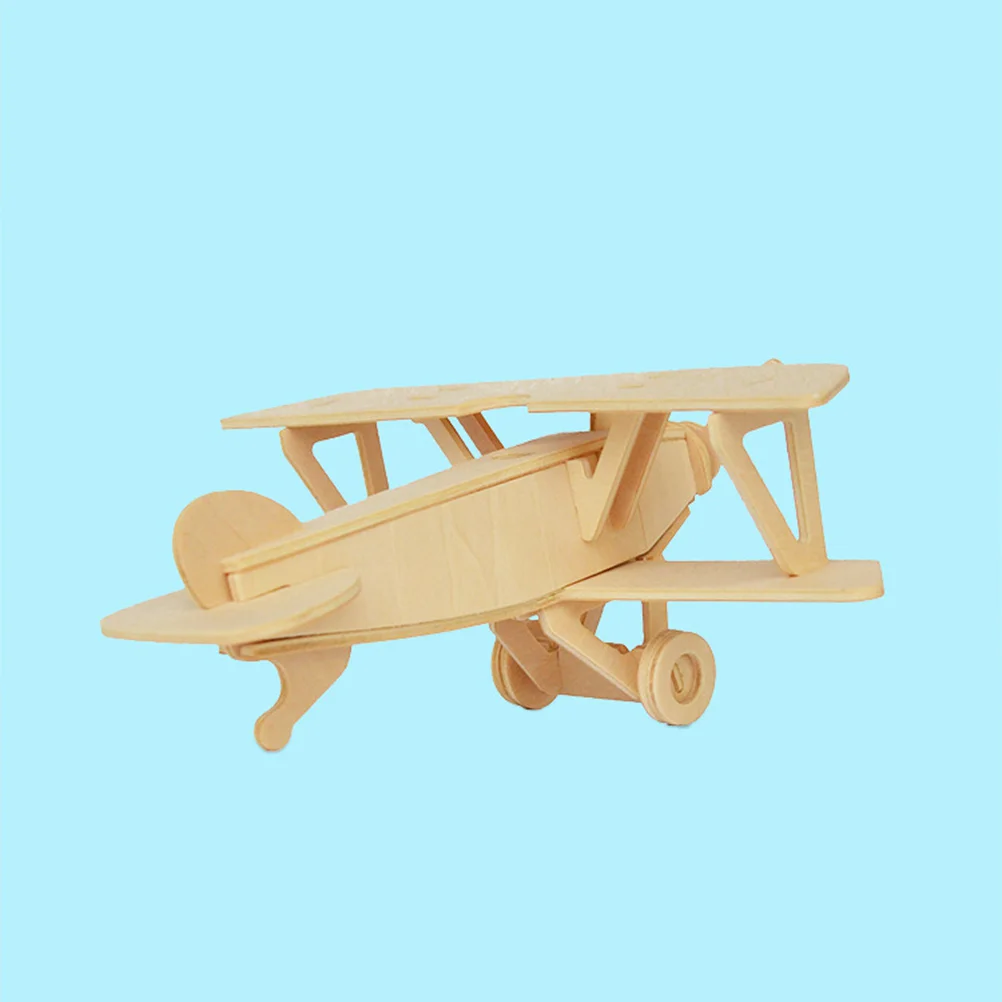 Model Wooden Airplane Plane Puzzlekits Kids Wood Jigsaw Airplanes3D Craft Buildadultsdiy Kit Puzzles Handicraft Flying Assemble