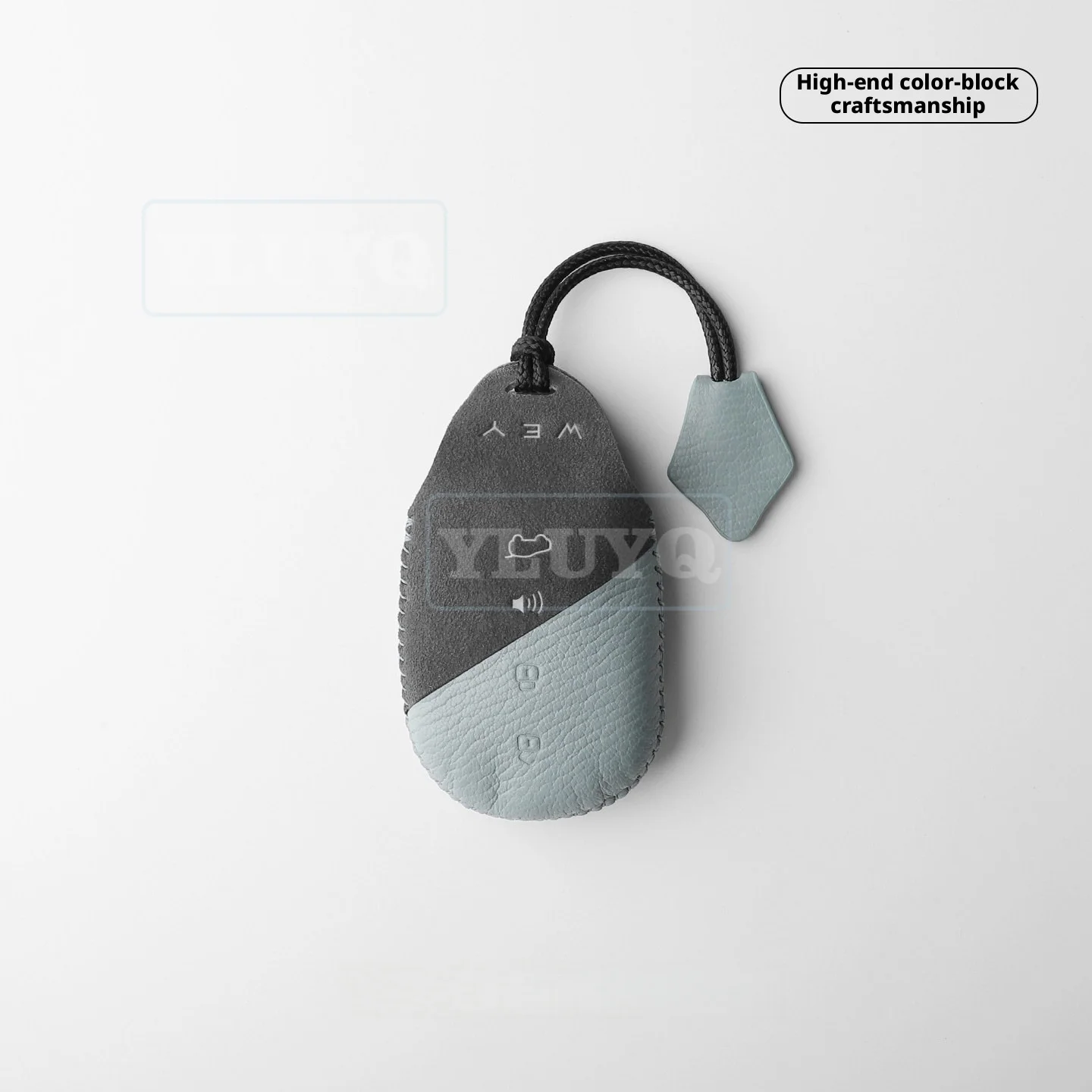 For WEY 07 Car Key Case Leather Key Cover Protective Sleeve Decorative Buckle Car Accessories