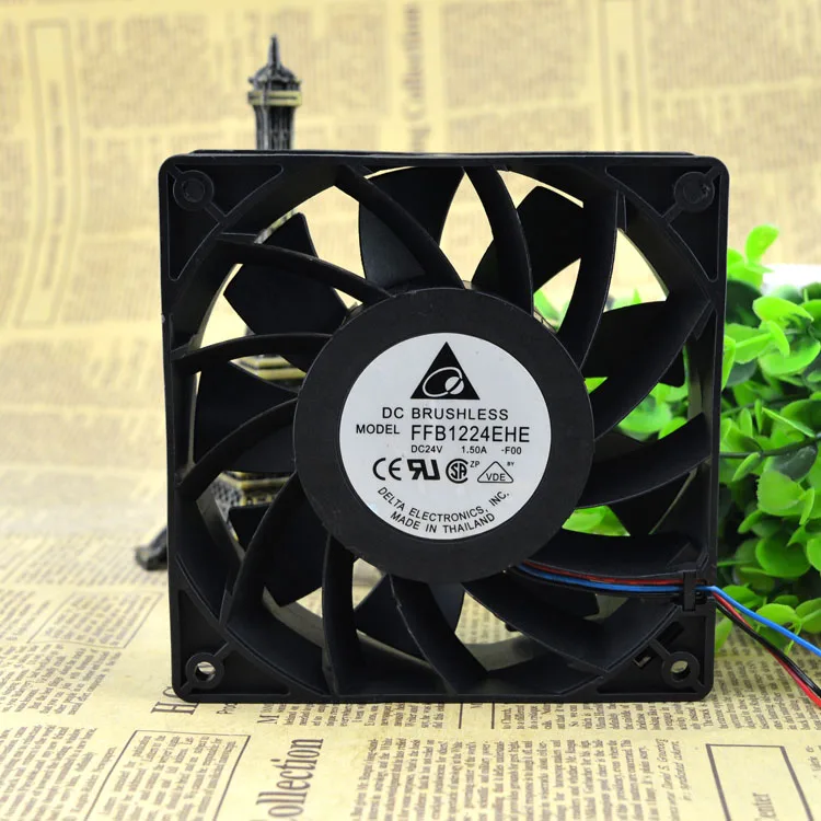 Delt 12038 12CM large air volume/violent fan, inverter fan 24V 1.5A FFB1224EHE 120*120*38MM