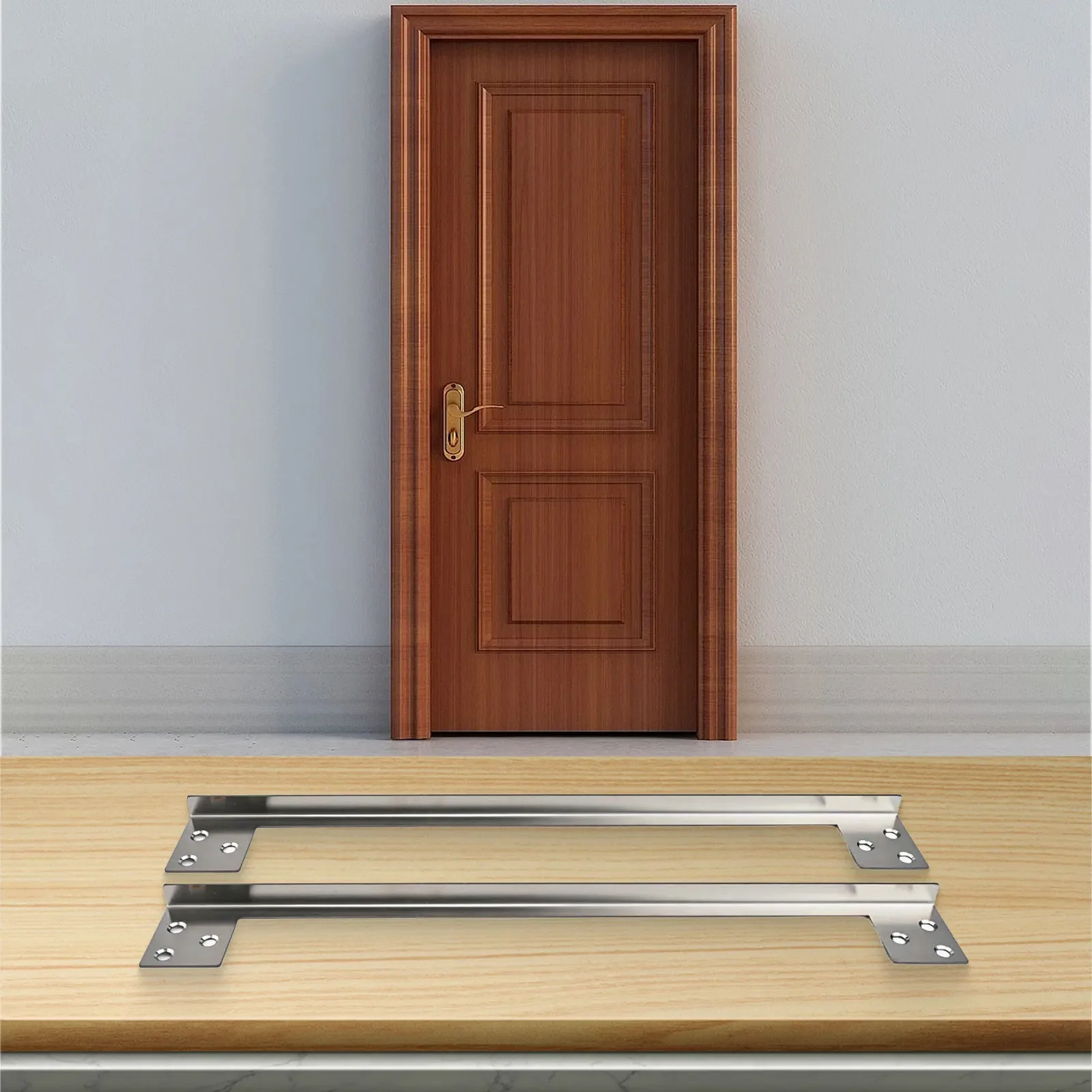 Striker Plates Striker Platest Striker Plates Forced Entry Metal Outswing Doors PCS Residential Seamless Silver