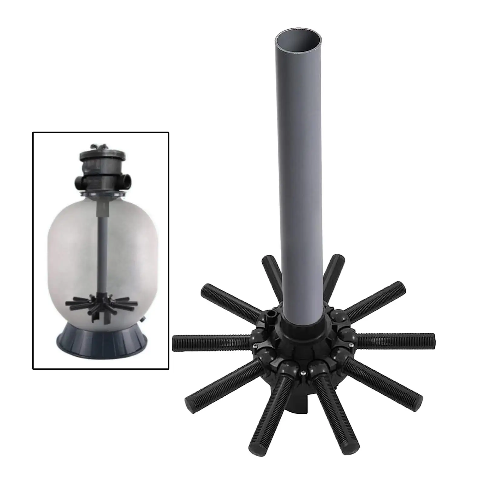 Lateral Assembly with Center Pipe SX180DA Help Clean Water Foldable Component for Sand Filter Pool Filtration Repair Parts