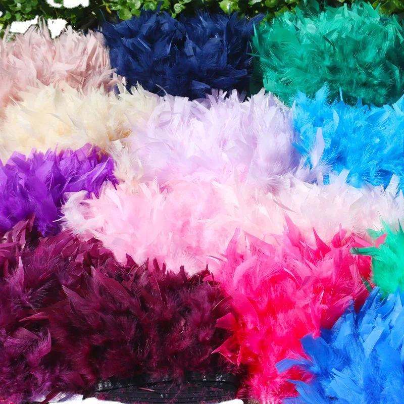 10-15CM Turkey Feather Trim Turkey Feather Fringe DIY Feathers For Sewing in Dresses Christmas Costume Halloween Costume