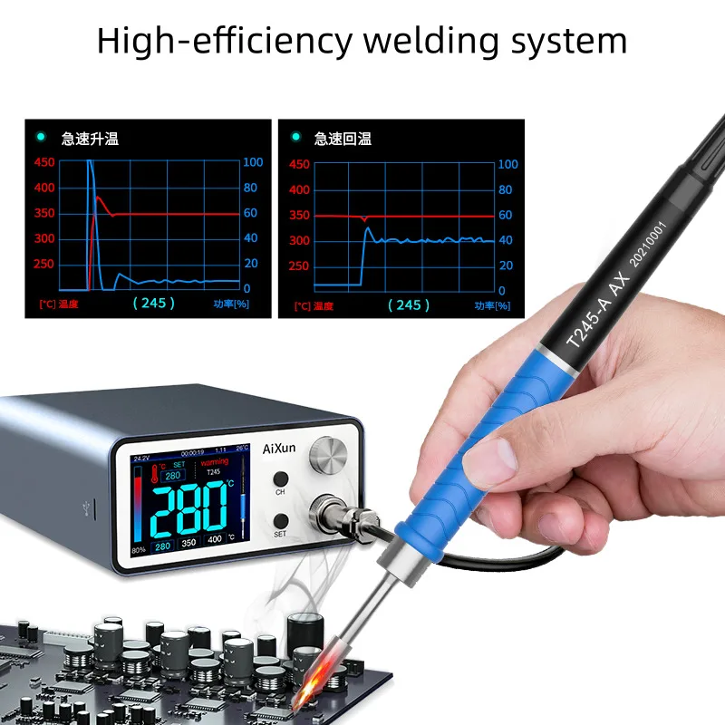 AiXun T3A 200W Professional Welding Station Auto Sleep Wake Up Memory Function for BGA Desoldering PCB Repair Phone Maintenance