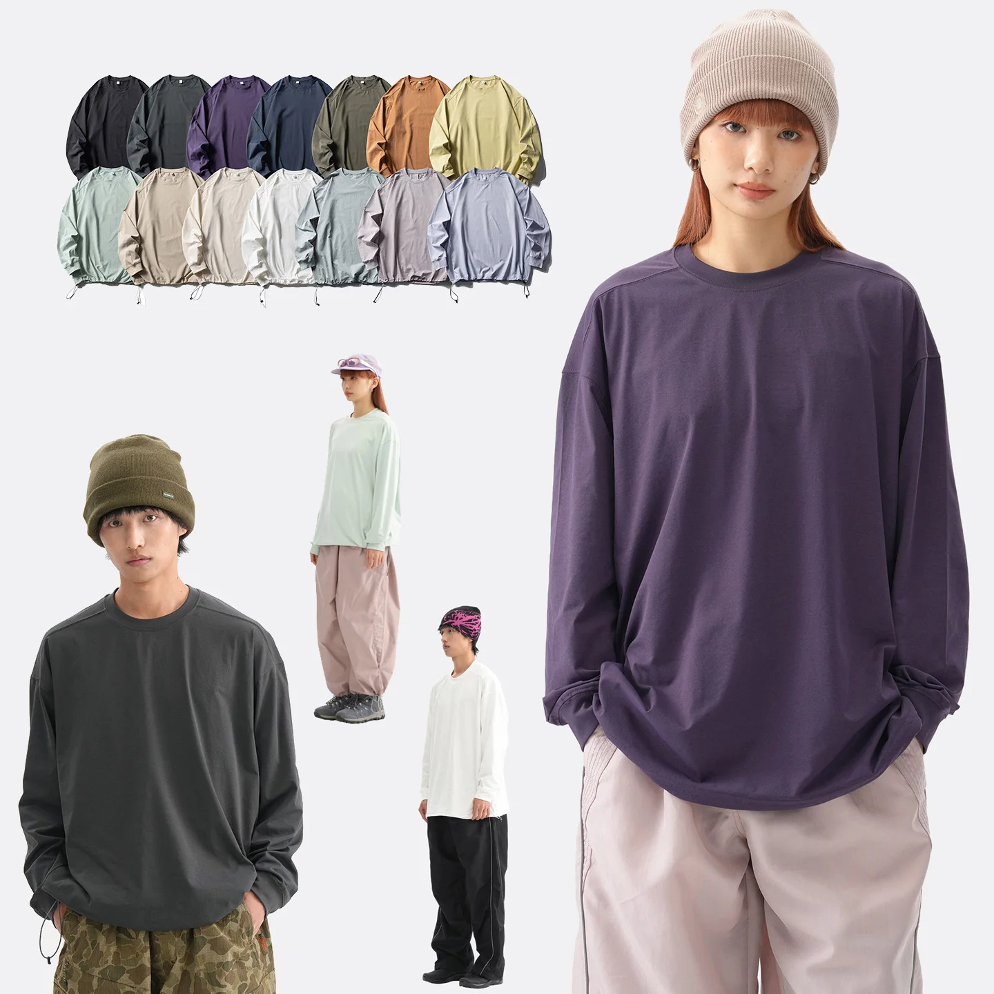 Men Women Outdoor Fashion Quick Dry Loose Casual Long Sleeve Sport T-shirt Track Techwear T Shirt Cityboy Streetwear Tshirt