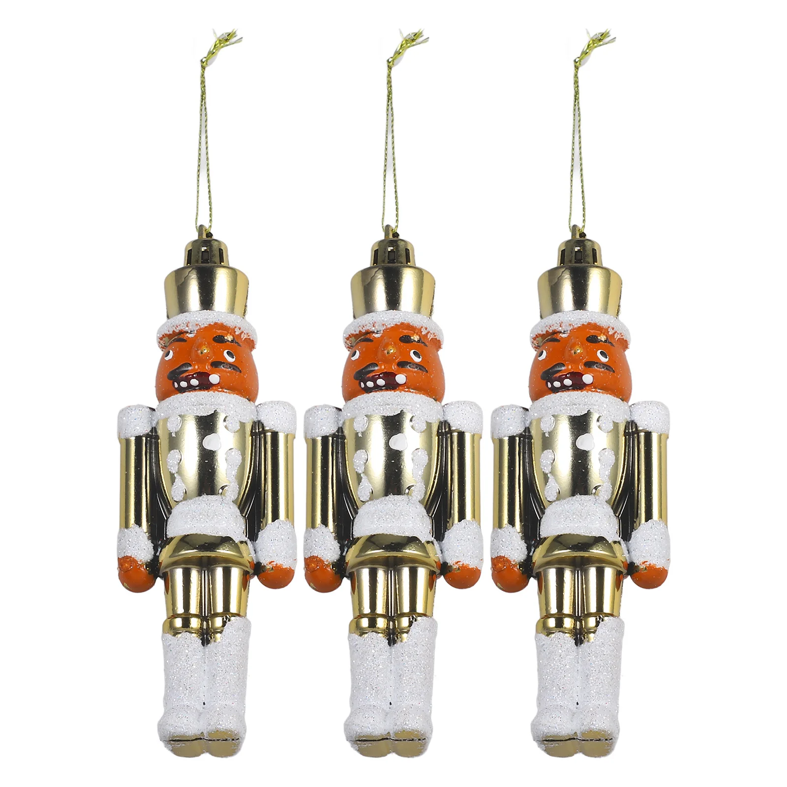 

3Pcs Christmas Nutcracker Decor Plastic Pendant Xmas Tree Hanging Ornament Joyful Holiday Gift Hanging Christmas Nutcracker