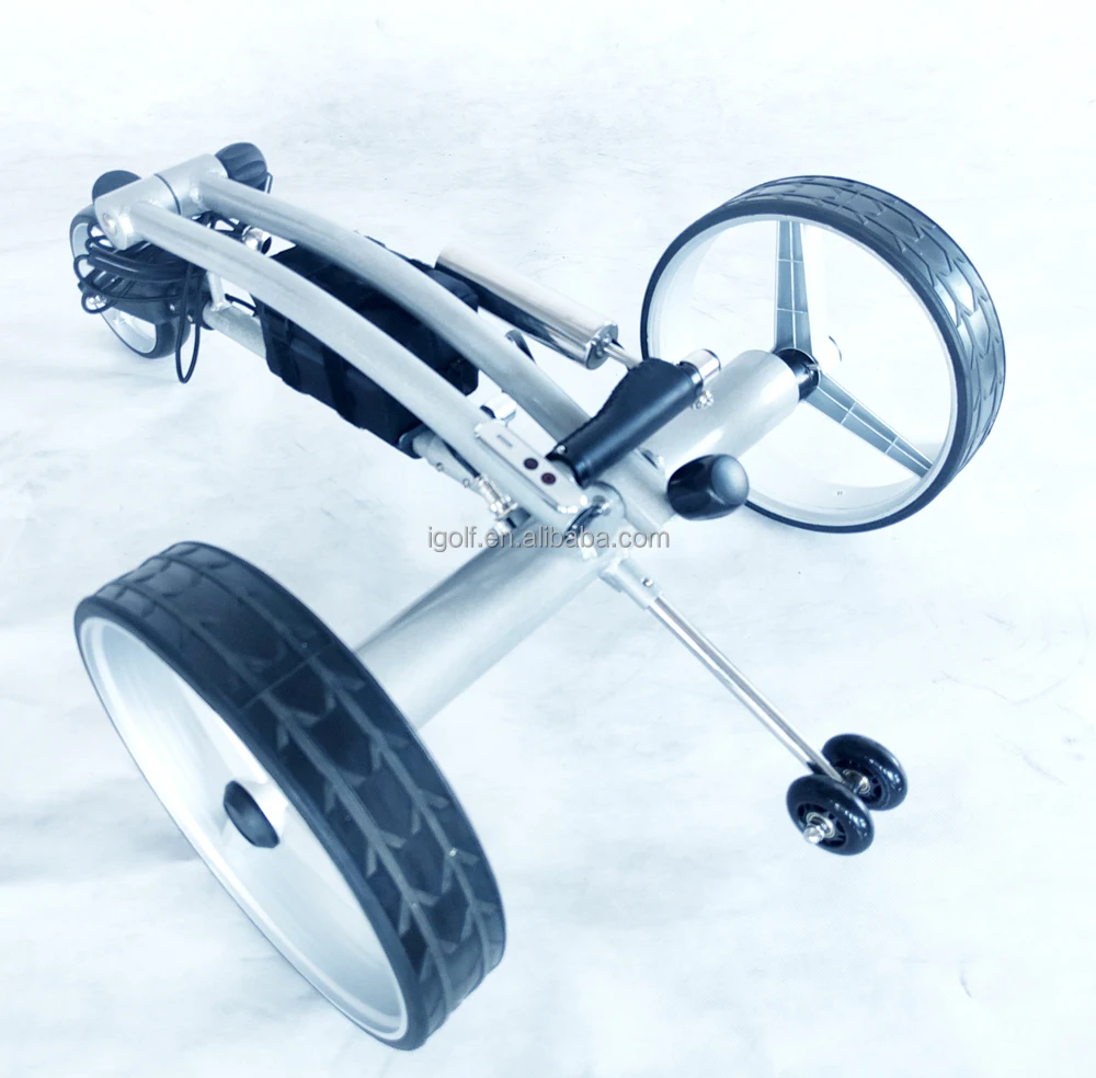 

Golf Trolley Electric Quick Open Foldable Push Golf Trolley Cart Golf Three Wheel Electric max300