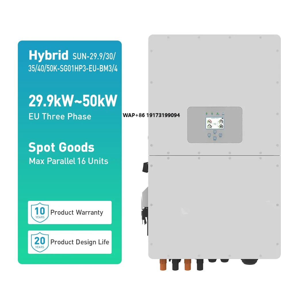 50kw 3 Phase Hybrid Inverter 30-50KW High Voltage SUN-50K-SG01HP3-EU-BM4 Solar Inverter