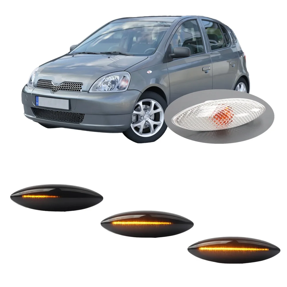 for Toyota YARIS ECHO VIOS LIMO NLP10 SCP10 SCP12 2000 - 2005 Dynamic LED Indicator Side Marker Signal Light Fender Lamp