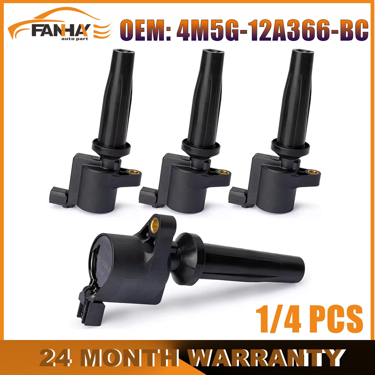 

1PCS/4PCS 4M5G12A366BC Ignition Coil For Ford Escape 05-08 Focus 03-11 For Mazda 2.0 2.3L For Mercury 4M5Z-12029-B