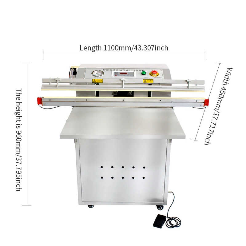 

500/600/800 External Automatic Vacuum Sealer Chicken Nut Fish Industrial Vacuum Sealer Vacuum Machine for Food Packaging