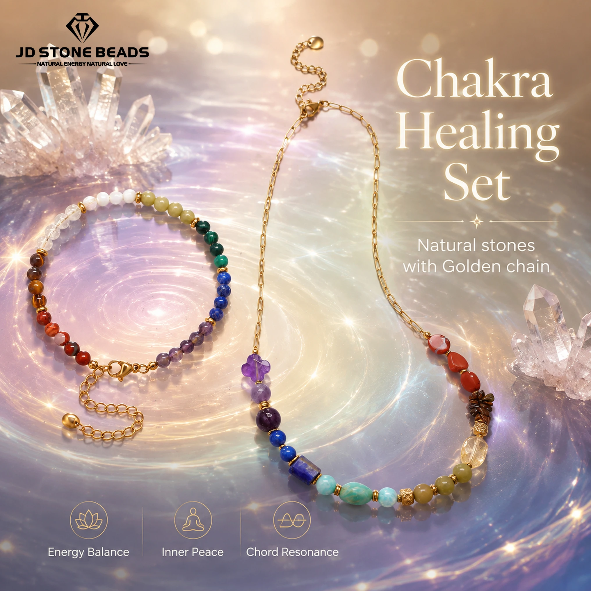 Natural Multicolor Amethyst Irregular Freeform Stone Bracelet Stainless Steel Chain for Women Mindfulness Balance Jewelry Gifts