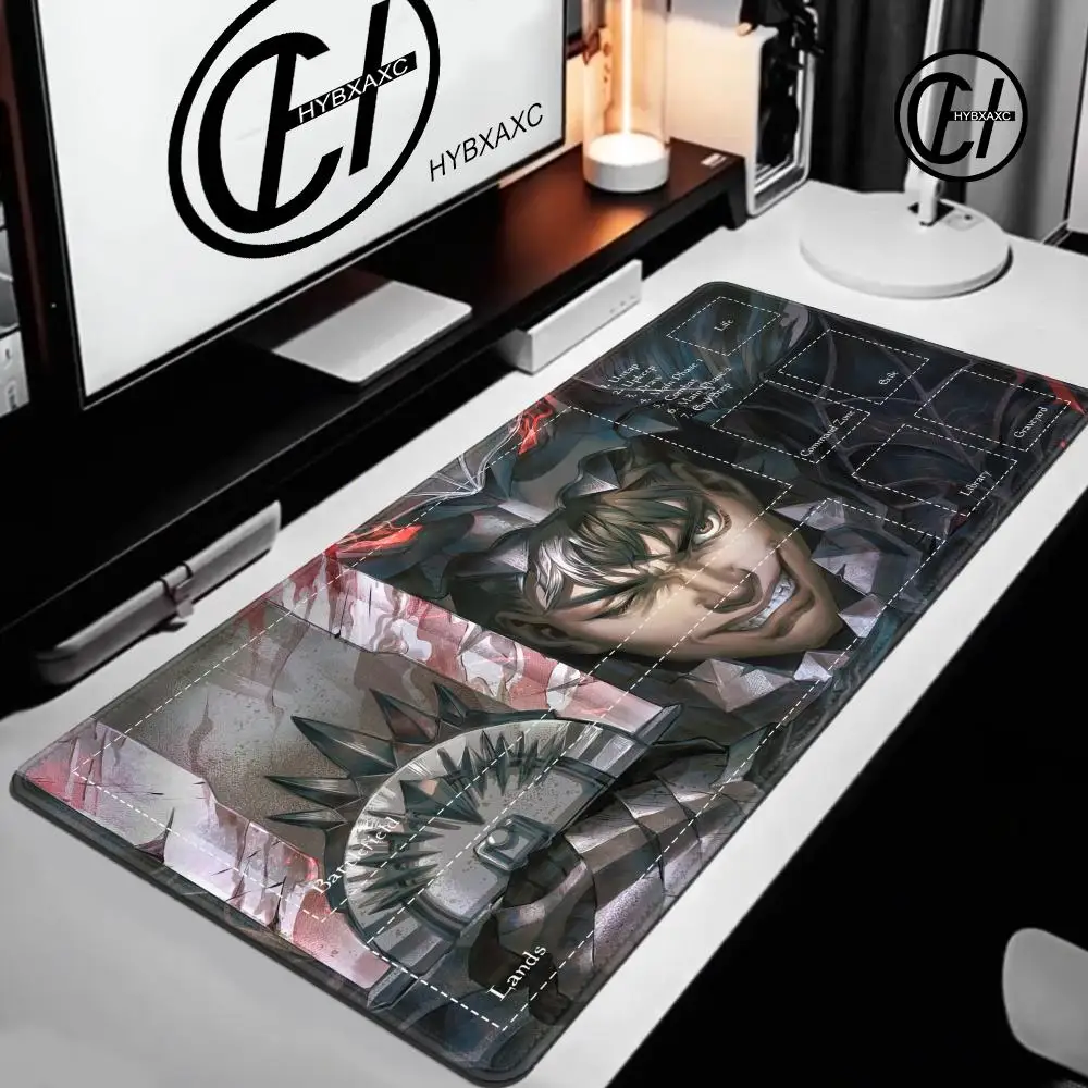 

Furious Warrior Mouse Pad Card Mat Large Computer Office Berserk Mousepad XXL Anti-slip HD for MTG TCG Trading Card Table Mats