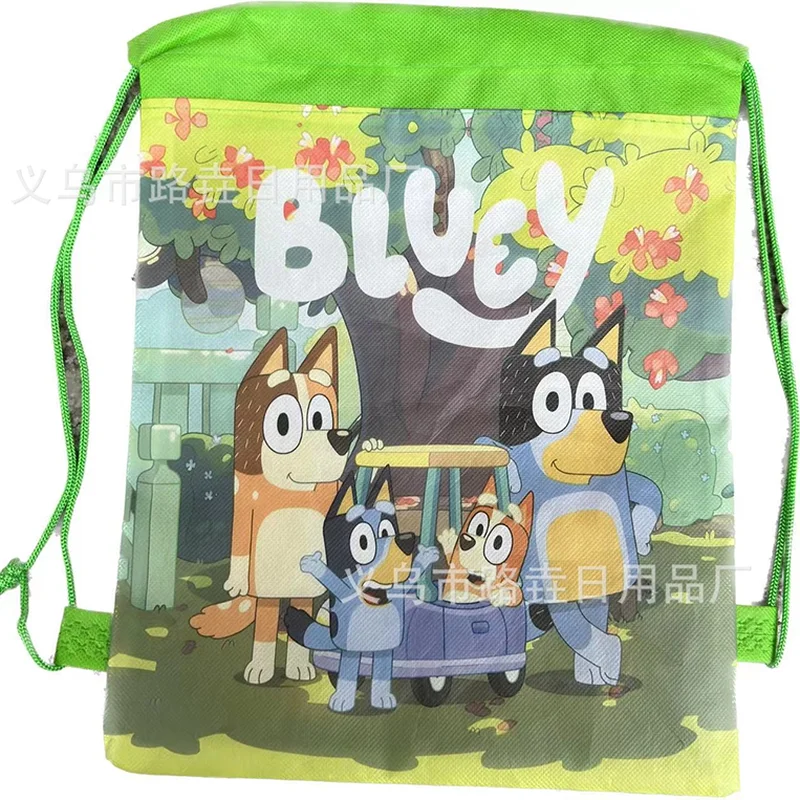 Bluey Bingo Cartoon Cute Non Woven Drawstring Bag Bundle Pocket Children\'S Gift