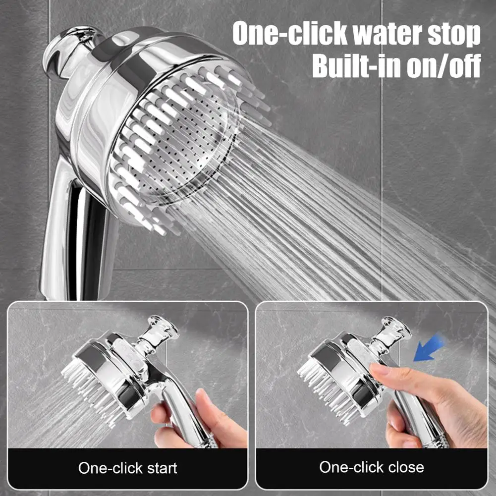 Dog Shower Head Attachment High Pressure Handheld Sprayer Head with Massage Brush Pet Shower Supplies for Dog Bathing