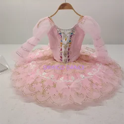 Fashion High Quality Custom Size Kids Girls Puppet Performance Wear Professional Pink Ballet Tutu