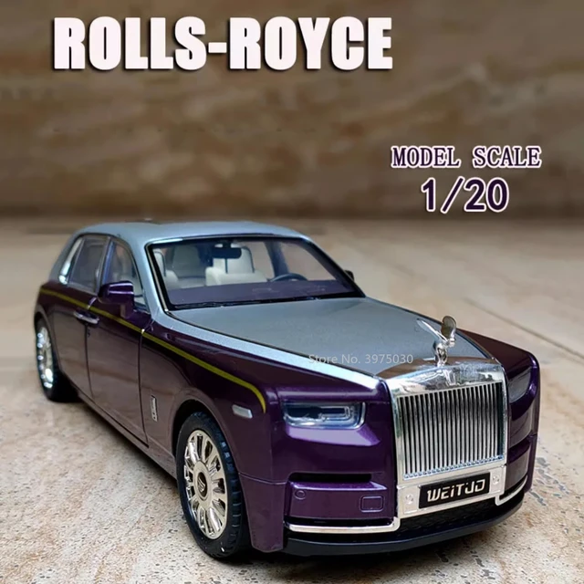 1/20 Rolls Royce Phantom Alloy Car Model Diecast Toy Scale Simulation  Vehicle with Sound Light Collection Gifts for Boy Birthday