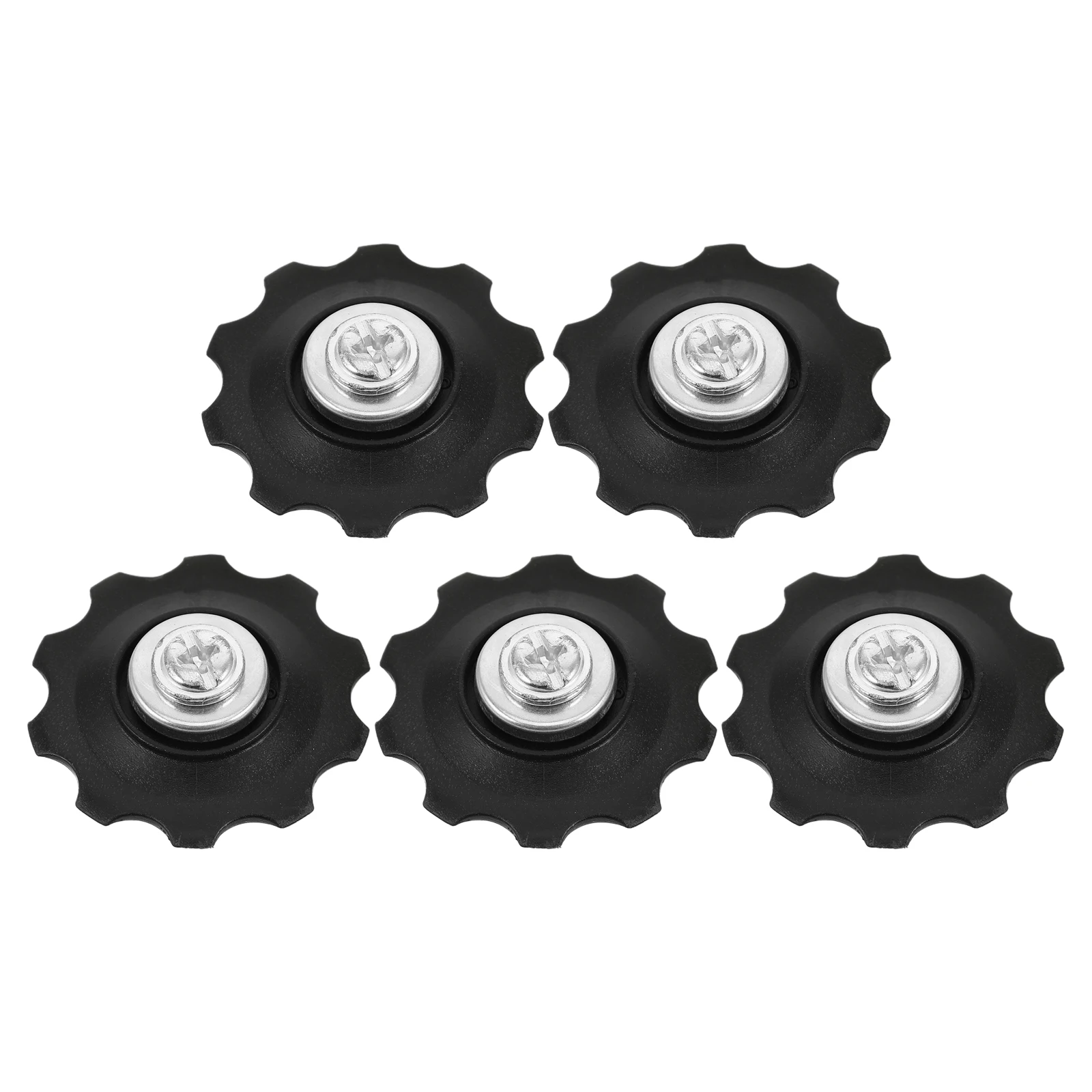 

5pcs Rear Derailleur Guide Wheel For Mountain Bike Durable Sturdy Smooth Shifting Universal Black Lightweight Optimized Chain