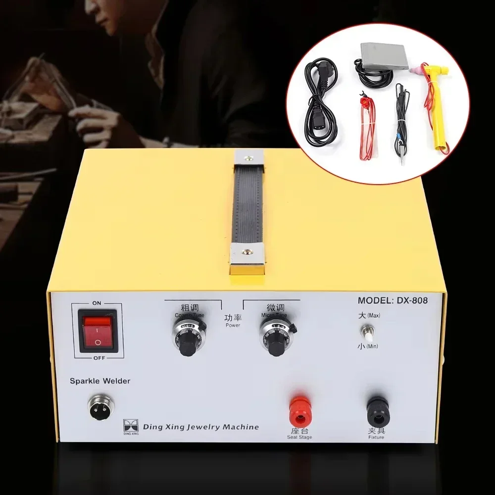 

Excellent Top Quality DX-808 Jewelry Welding Machine Spot Welder DIY Kit High Precision Portable Repair Tool Iron Silver Gold Pl