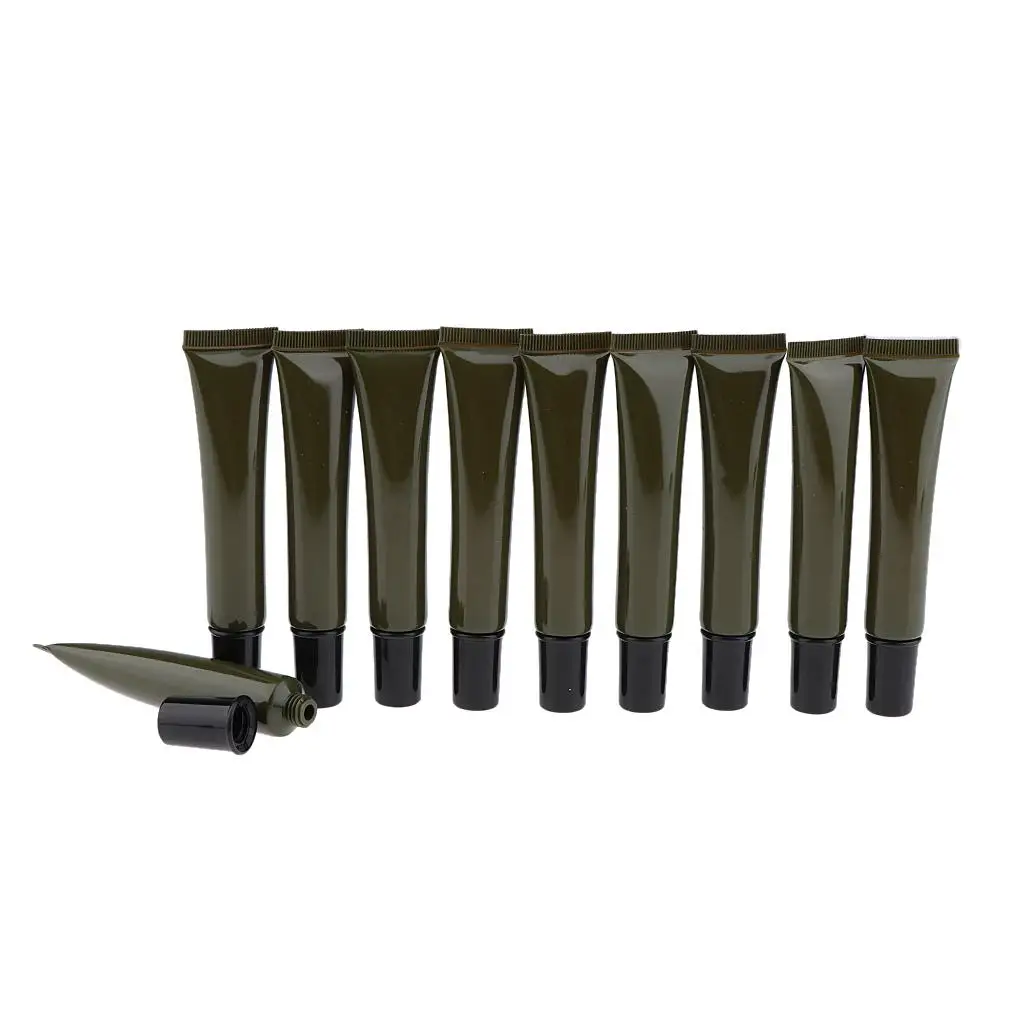 20ml 아이 젤 로션 튜브 빈 리필 가능 플라스틱 립글로스 밤 병 10x