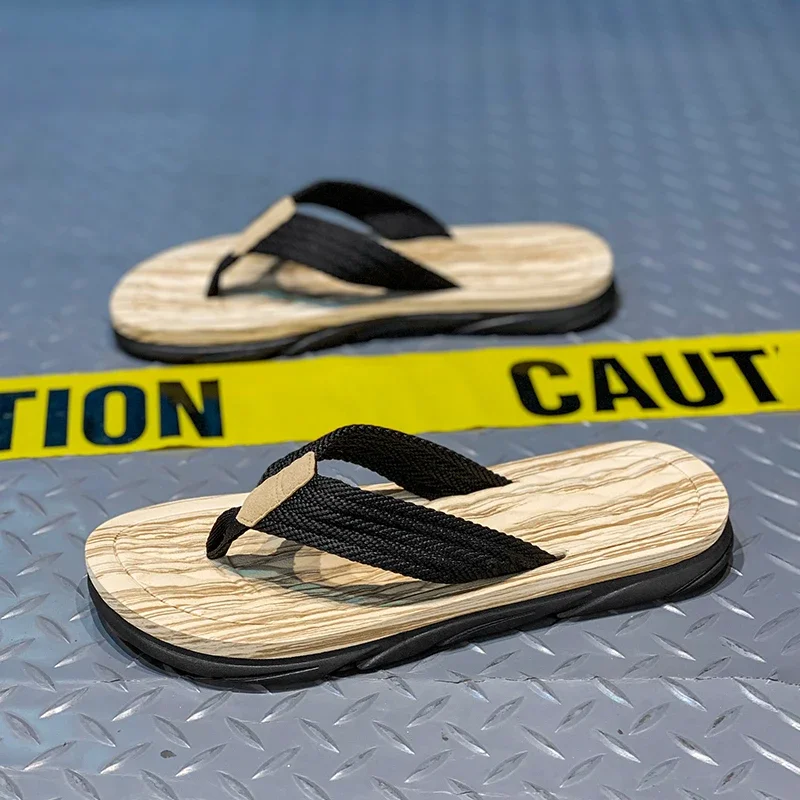 After Dinner Leisure Men Casual Summer Slippers Anti Slip Soft Touch Base for Community Sidewalk Slow Stroll and Daily Relax