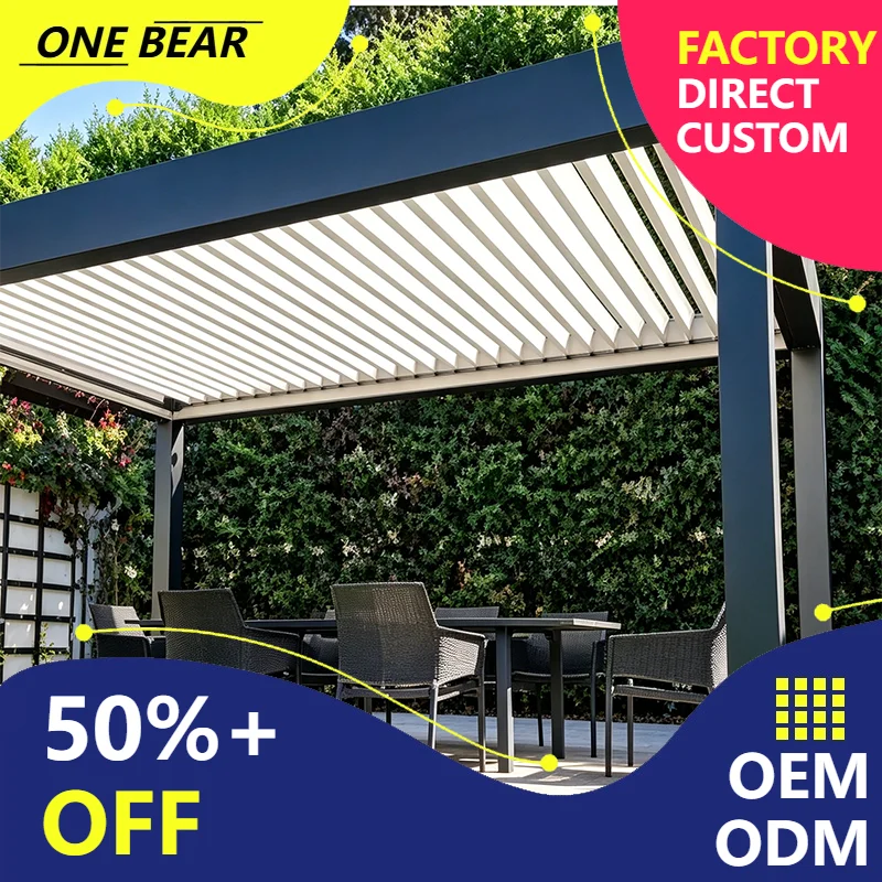 Any Size Custom Pressure Resistant Steel Telescopic Pavilion Windproof Waterproof UV Resistant Suburban Home Outdoor Leisure Spa