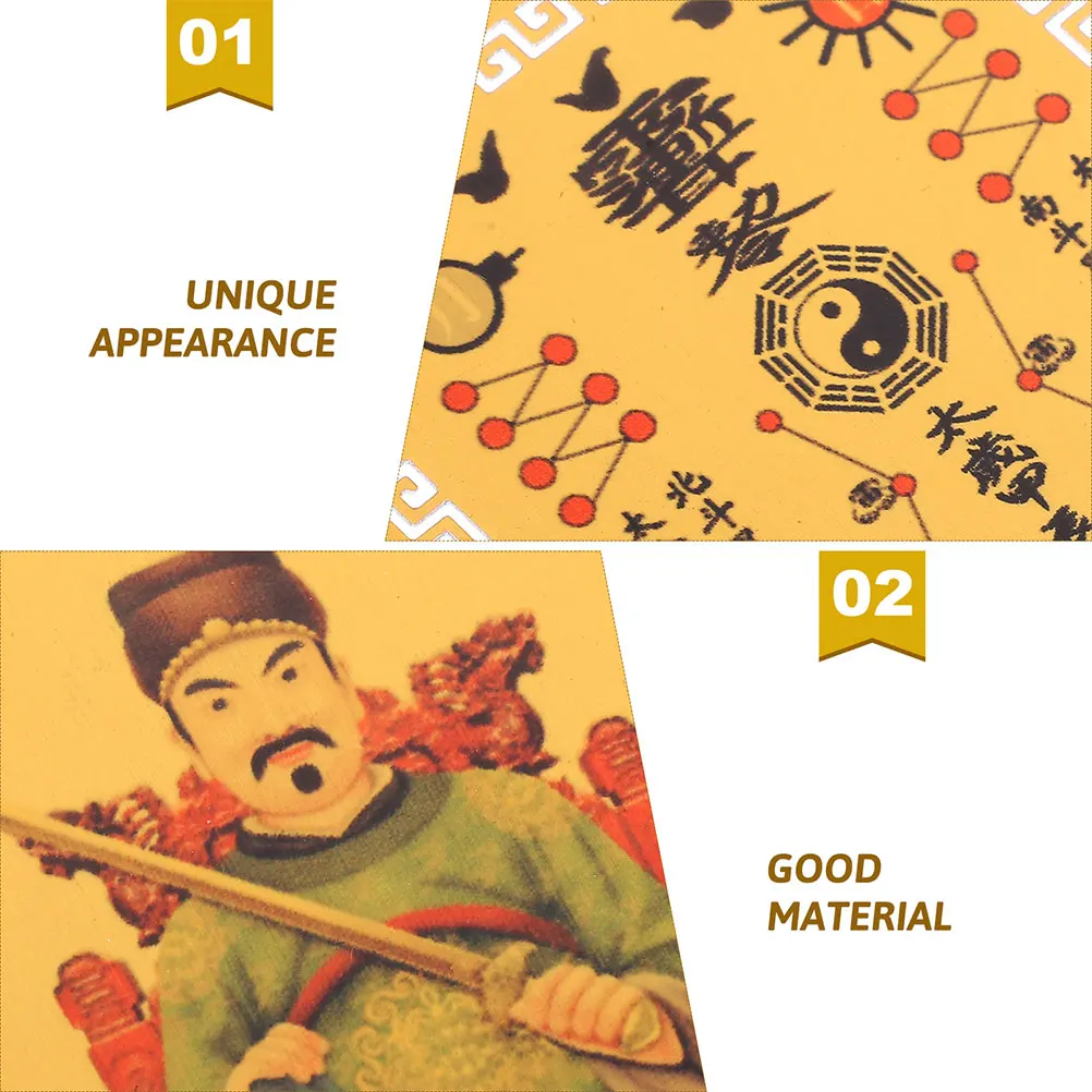 

2Pcs Chinese Style Amulet Card Detailed Craftsmanship Lightweight Compact Size Success and Protection Amulet 2024