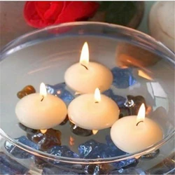 10Pcs/Lot Romantic Floating Candles Round Shape Water Floating Candle Wedding Event Birthday Party Decoration