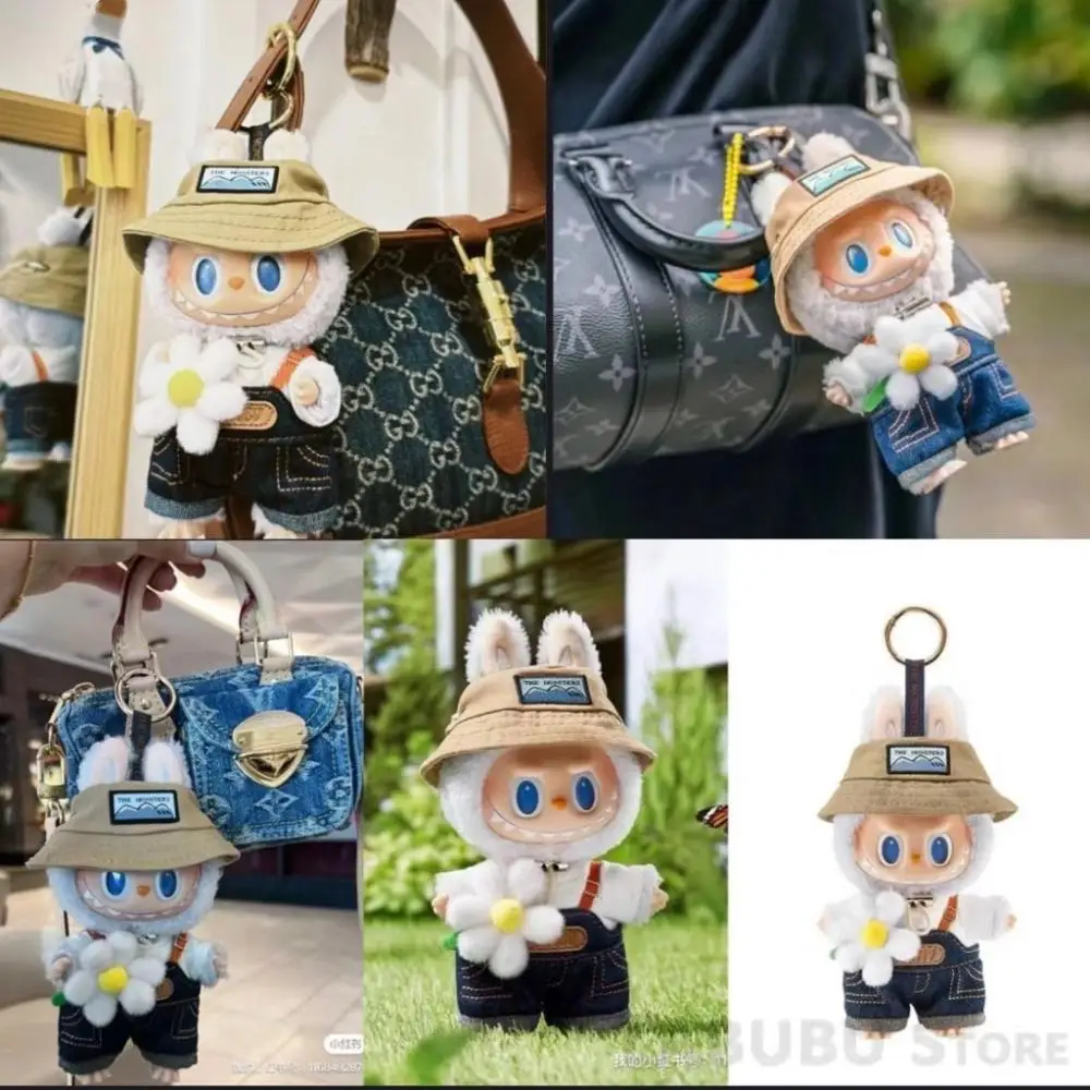 17cm Labubu The Monsters Spring Fall In Wild Series Mini Vinyl Plush Doll Pendant Kawaii Labubus Keychain Decor Kid Holiday Gift