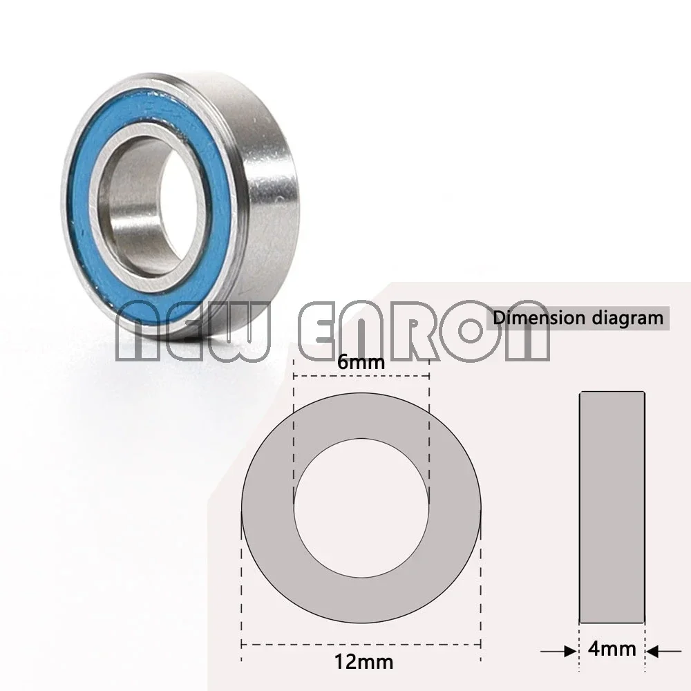 21PCS Blue Metric Rubber Sealed on Two Sides FIT Ball Bearing KIT FOR  RC Traxxas Slash 4x4 Stampede Chrome Stee