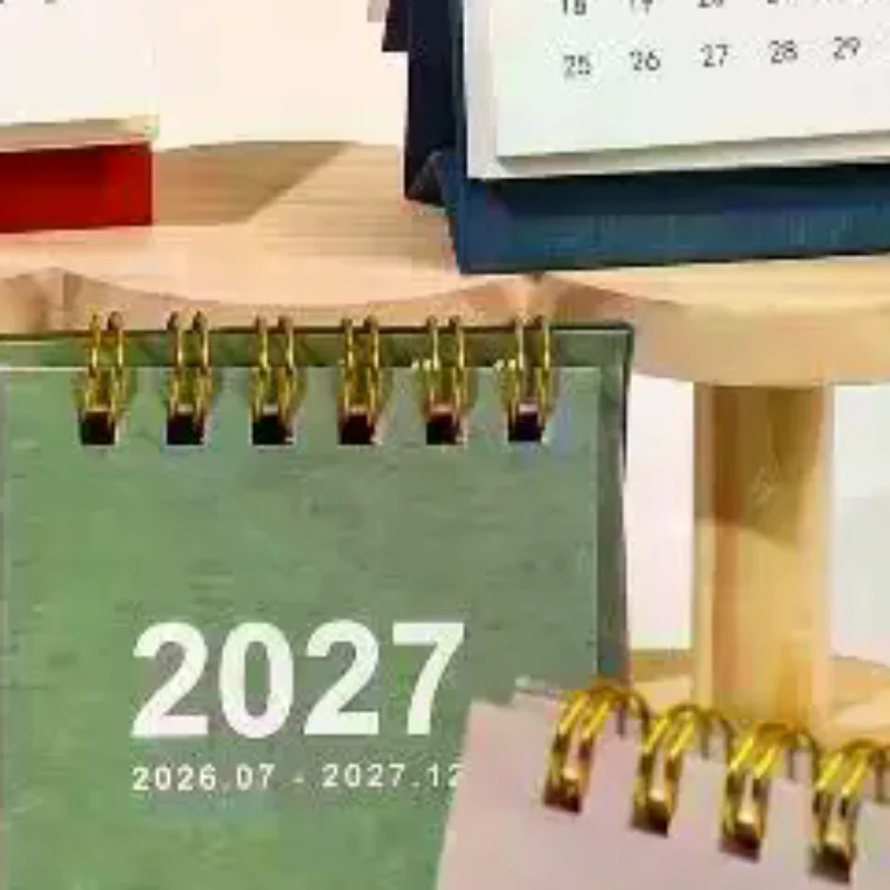 Mini Portable 2027 Desk Calendar 1Pc Simple Pocket Table Planner for Home Office Freelancer Work Schedule Track