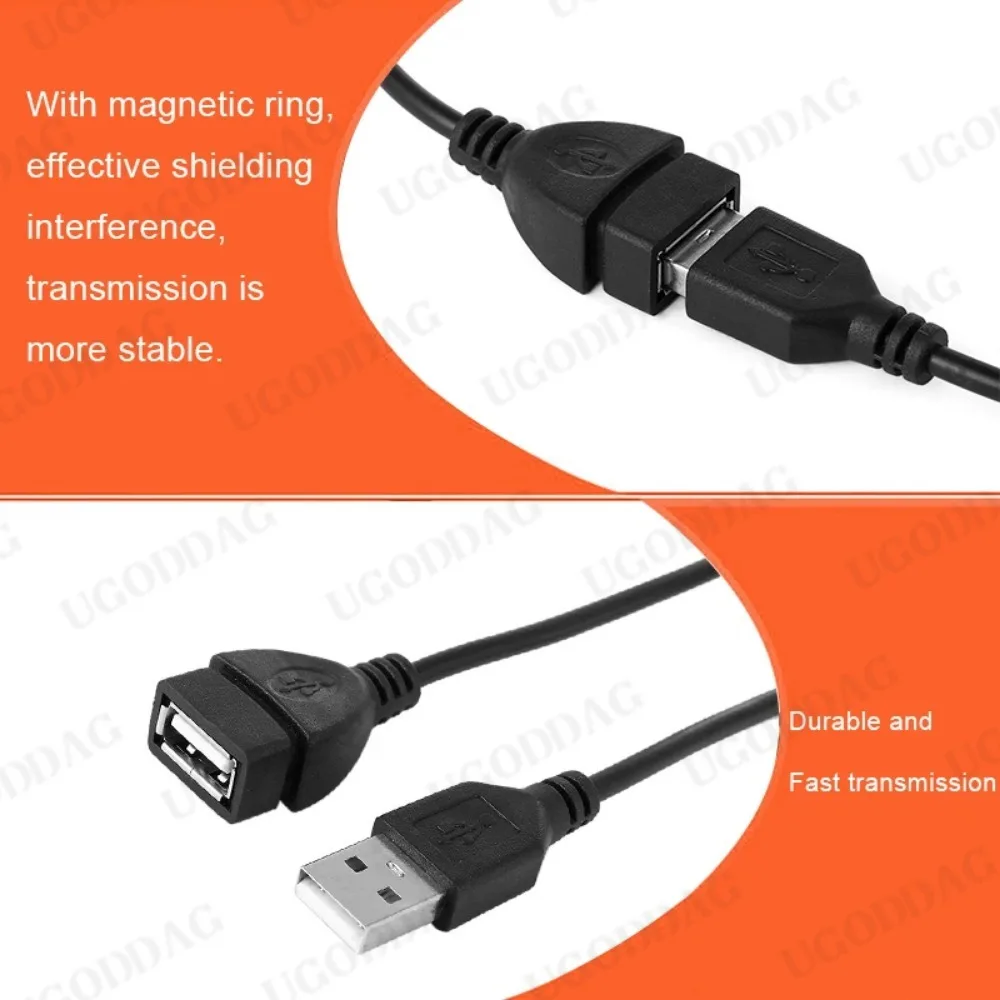 Przedłużacz USB 2.0 A męski na żeński do synchronizacji danych Kabel USB do klawiatury laptopa PC