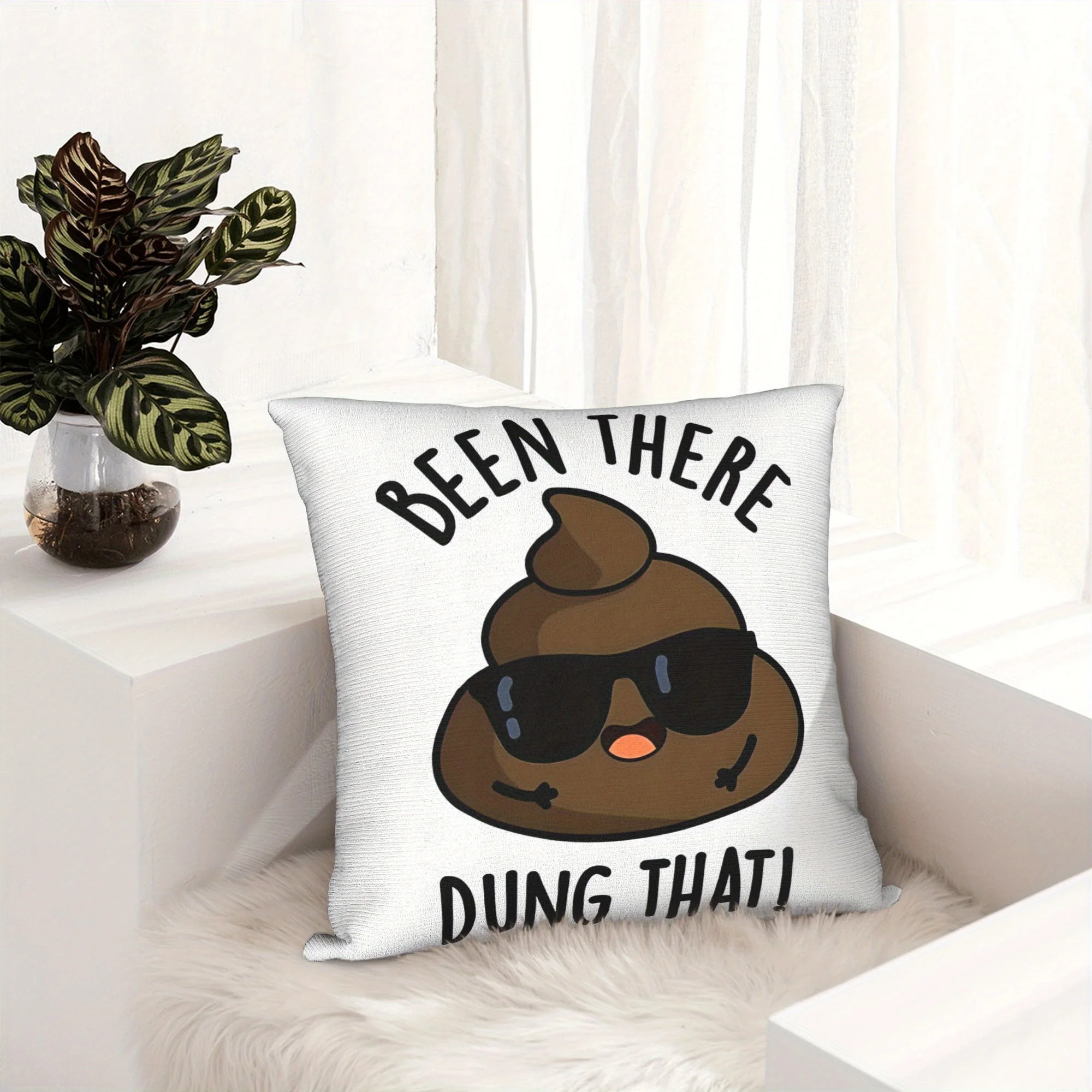 Lustiger Poop-Emoji-Kissenbezu – Home Decor Emoji Bewertung und Preis