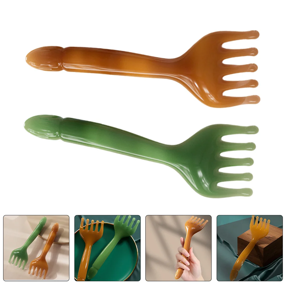 

2pcs Massage Wide Tooth Scalp Scalp Massager Massager For Creative Massage Comb Body Acupoint Relaxation Durable Tool