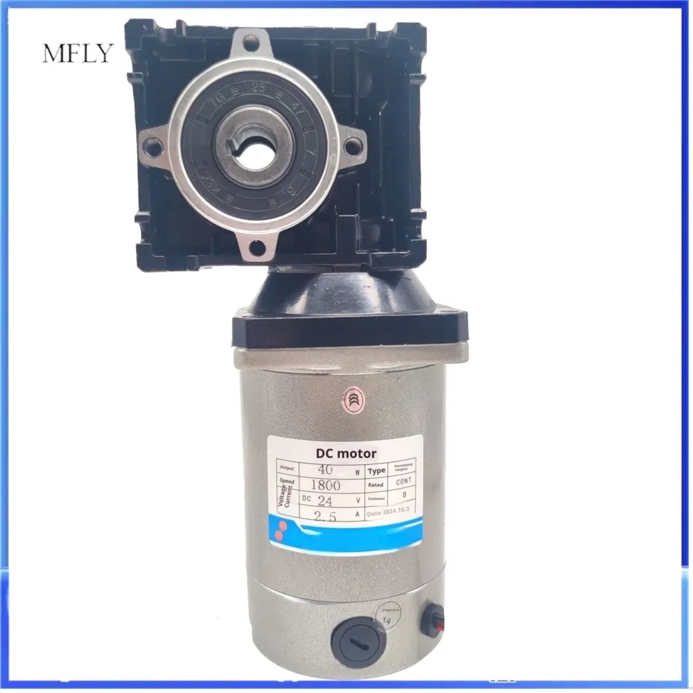 450W DC Reduction Motor Worm Gear Reducer 12V/24V High-Power Variable Speed Motor