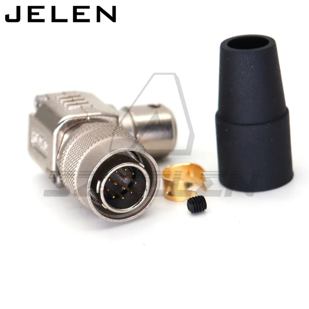 hirose connector 12pin 90 degree elbow HR10A-10R-12S socket and HR10A -10p-12p plug , automation connector plug and socket,