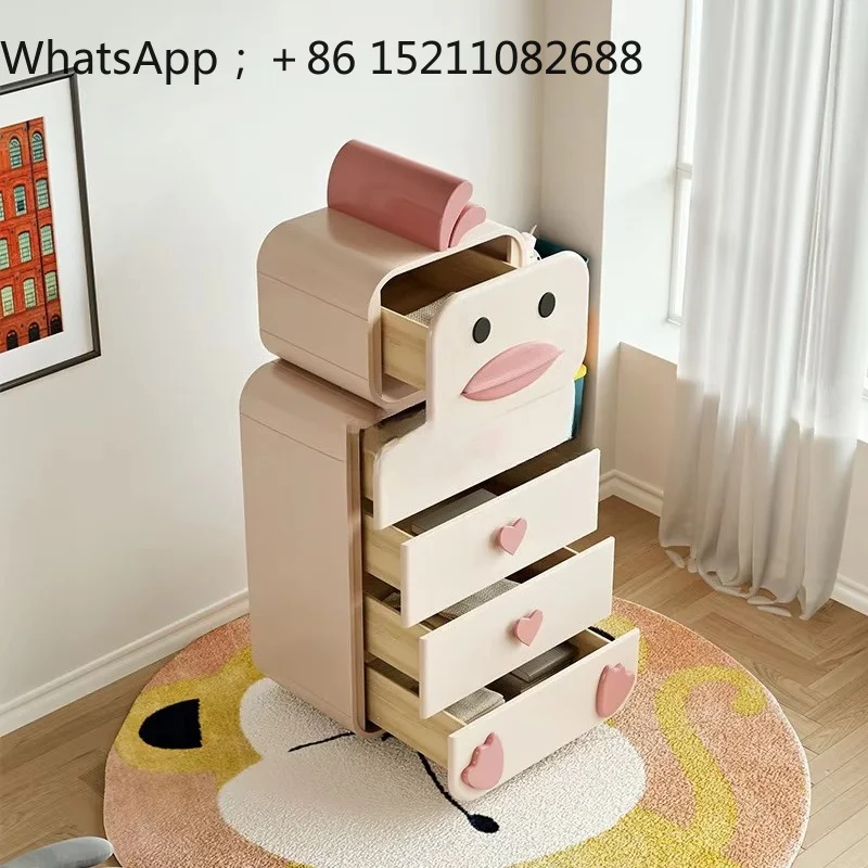 SCY light luxury chest of drawers modern duckling shape chest of drawers bedroom storage bedside table
