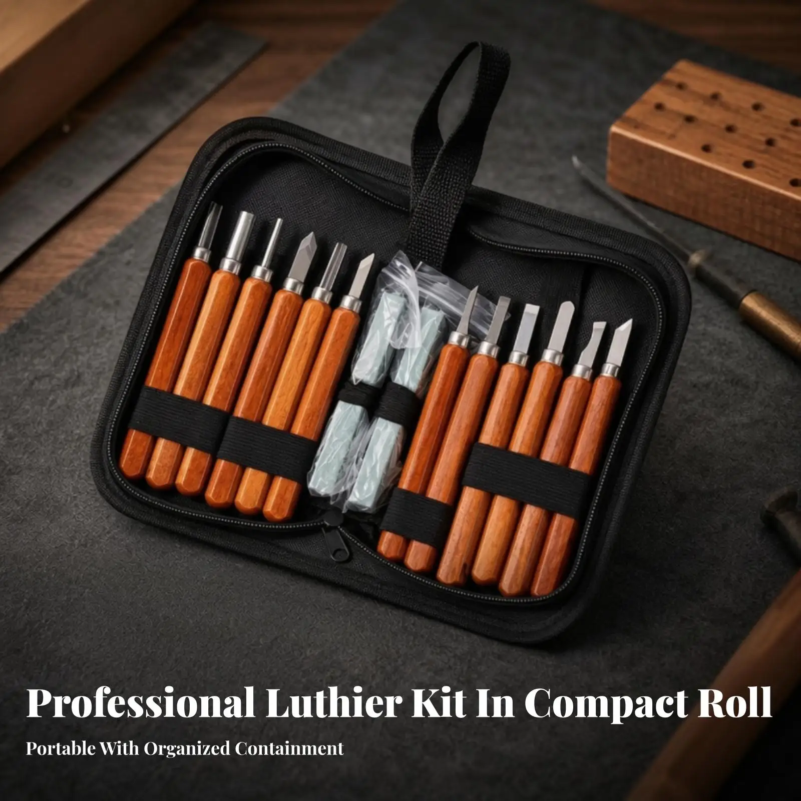 Guitar Woodcraft Carving Tool Kit | 12 Different Tip Shapes, Wood Carving sculpting implement Set, for Diy Projects