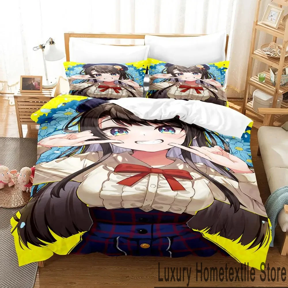 3D Print Anime Kawaii Oozora Subaru Bedding Set Double Twin King Duvet Cover Comforter Pillowcase Boys Girls Adults Bedroom