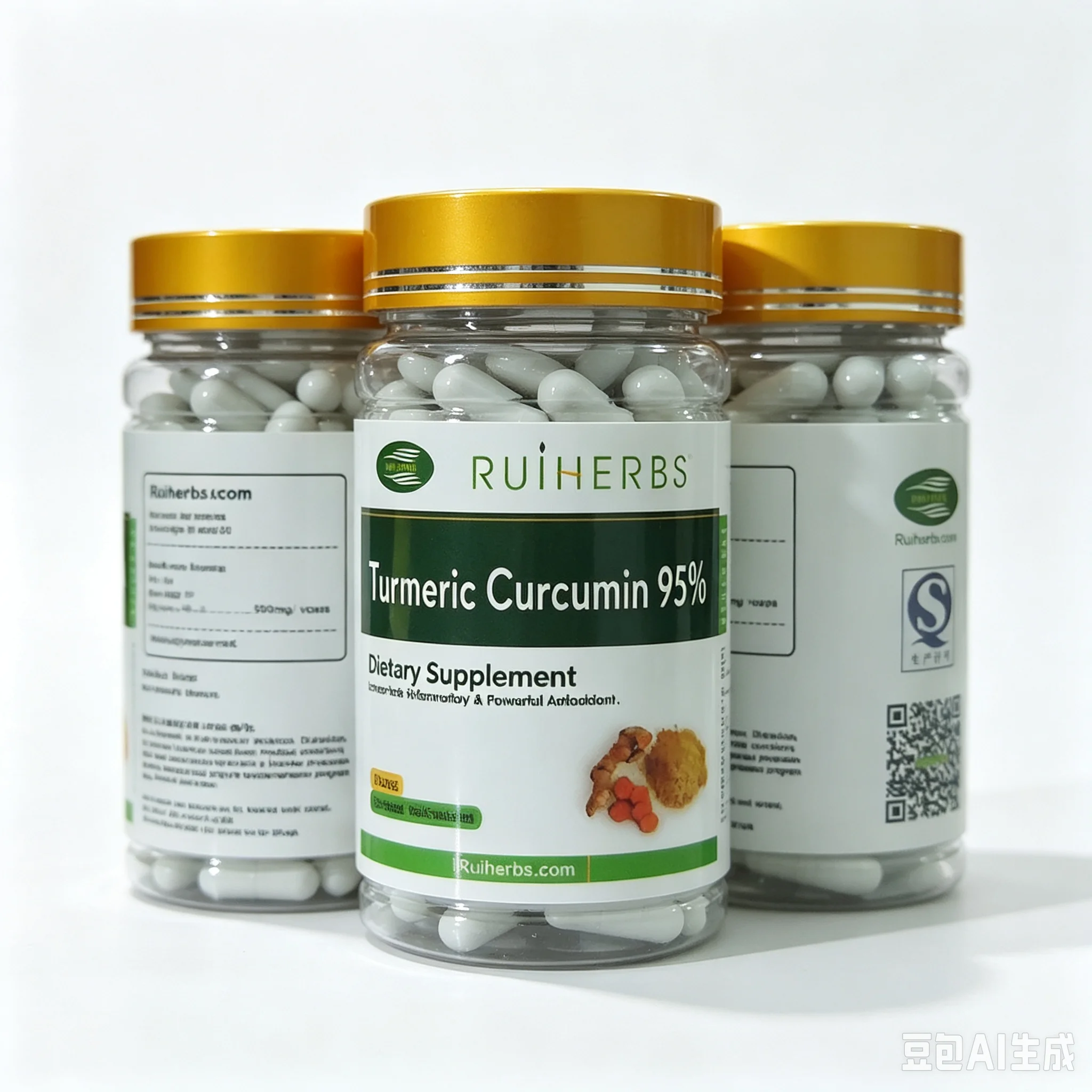 3Bottles Turmeric Curcumin Extract with 95% Curcuminoids Capsule 500mg x 270 Counts