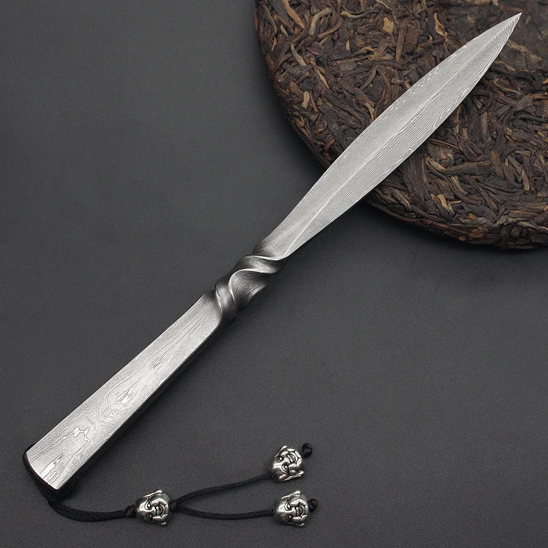 Stainless Steel Tea Knife Tools Kung Fu Tea Needle Vintage Handmade Chinese Puer Tea Knife Prying Green Tea Ceremony Teaware