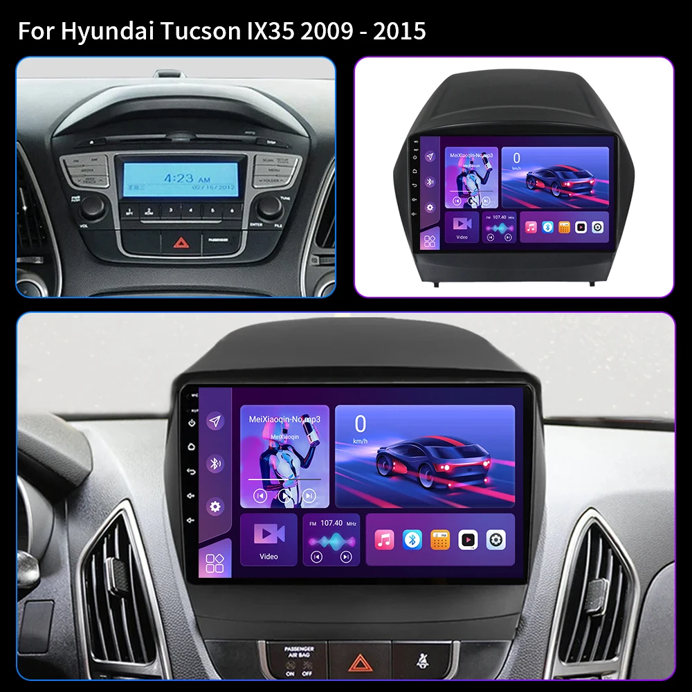 2 Din Android 16 Car Radio Multimidia Video Player Navigation GPS For ix35 Hyundai Tucson 2 LM IX35 2009-2015 4G DVD Head Unit