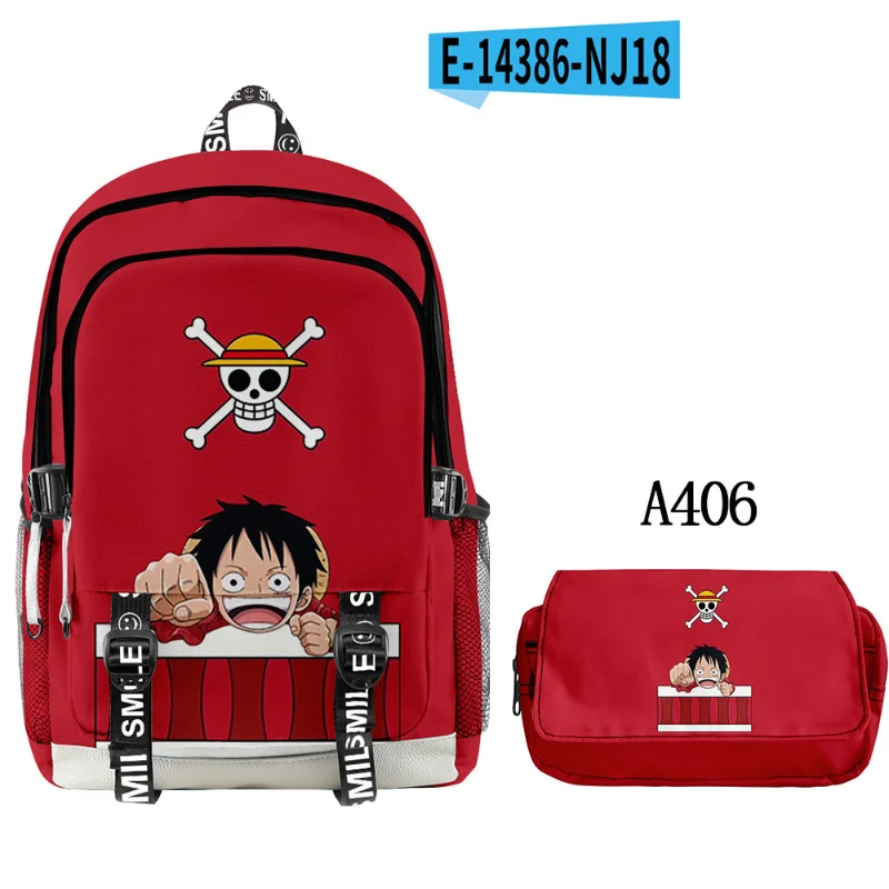 One Piece New Luffy Student Schoolbag Large Capacity Casual and Lightweight Shoulder Pad Stain-Resistant Waterproof Backpack