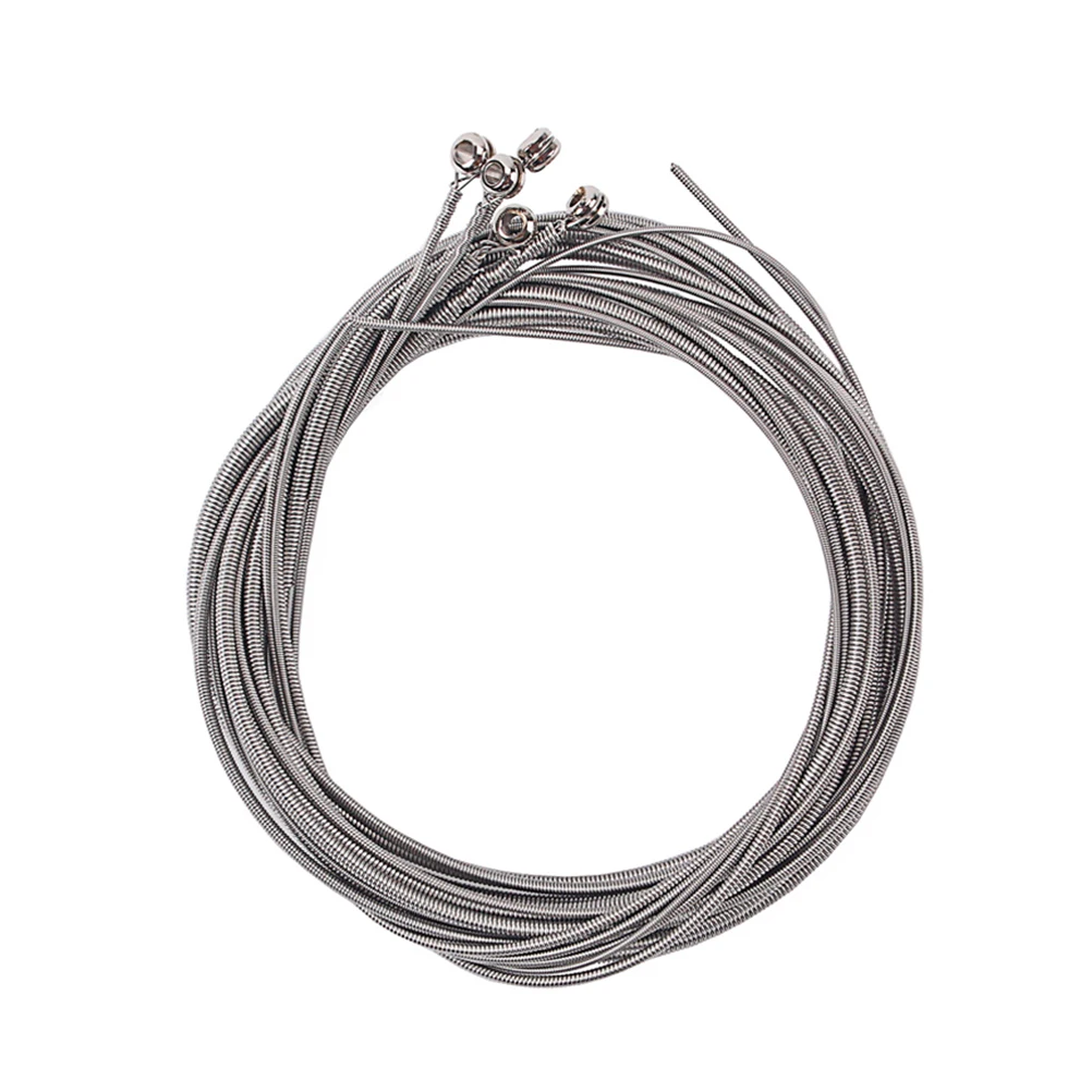 

5 Pcs Stainless Steel Bass Strings Bass Guitar Parts Accessories Guitar String Gauge Bass Guitar Music Accessories (Silver)