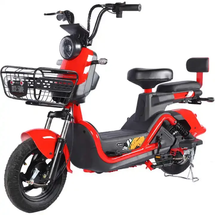 Black Casual Electric Scooter 48V 350W City Electric Bike Full Electric Bike Ebike