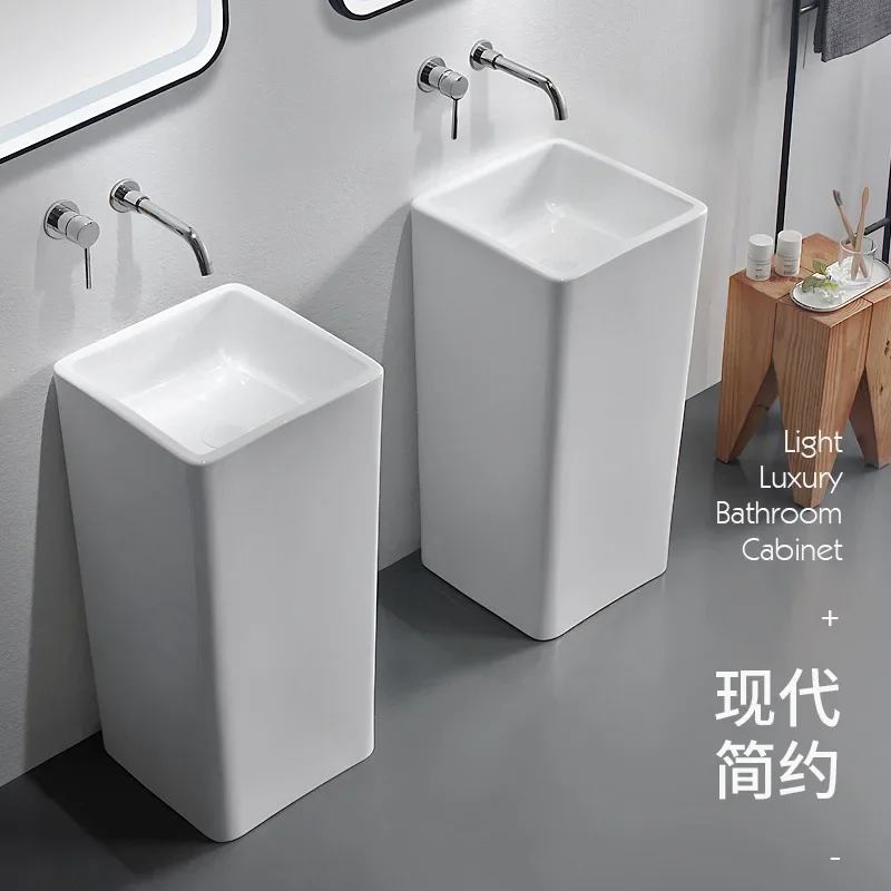 Column basin Floor-to-ceiling ceramic washbasin Vertical wash basin Ceramic bathroom
