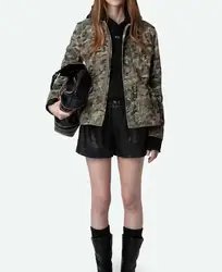 Cross-border e-commerce winnerz24 Z&V classic camouflage pattern built-in drawstring elasticated waist military women's jacket