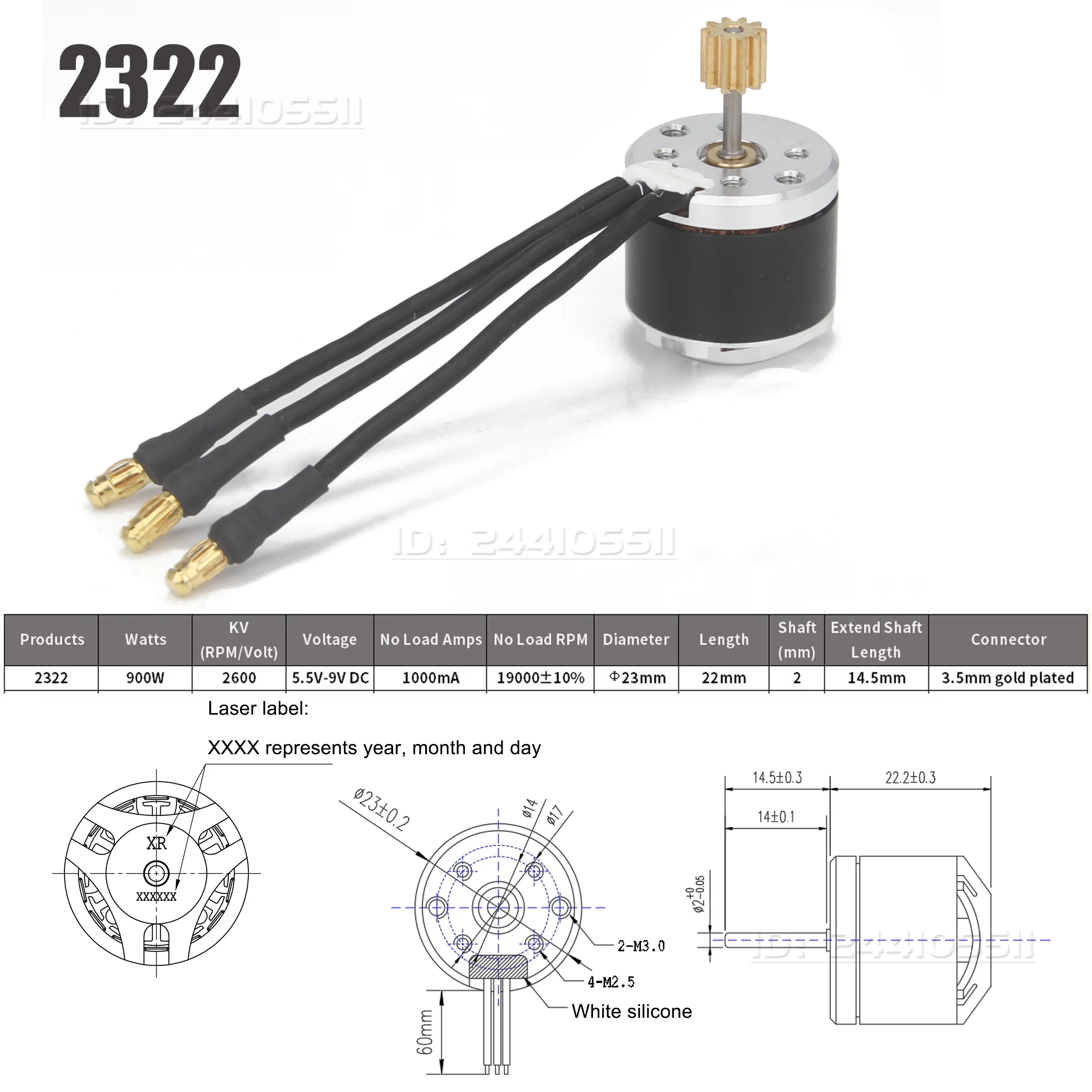 NEEBRC 2322 2830 Crawler Bürstenloser Motor Outrunner 45A ESC BEC für 1/12 RC Off Road Auto MN82 MN99S MN168 MN78 MN128 Upgrade Teil – Detail 2