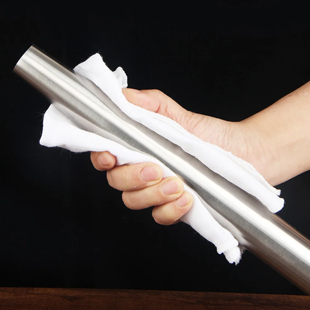 

Smooth Sliding Stainless Steel Rolling Pin Thickened Dual Heads for Baking Dough Pizza Bread Fudge Pies Multi-Functional Tool