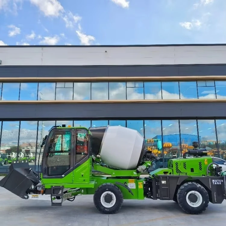 Self Loading Concrete Mixer Truck Diesel Powered Mobile Cement Mixing Vehicle for Road Bridge Building Construction